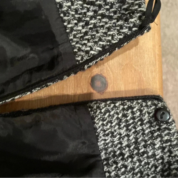 Lafayette 148 New York Grey/black white tweed suit pencil skirt Sz 4 zip jacket - Picture 6 of 10